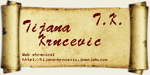 Tijana Krnčević vizit kartica